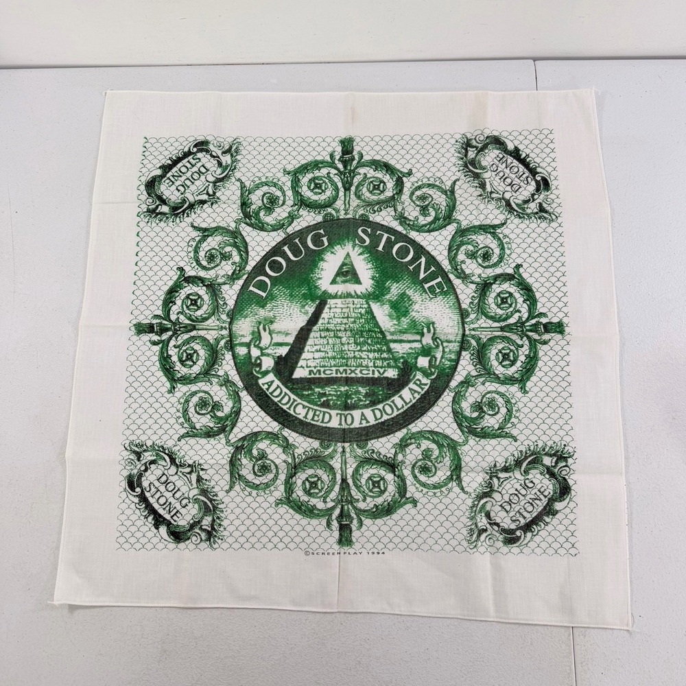 Vintage Doug Stone Addicted To A Dollar Country Music Bandana Scarf 21" x 21"